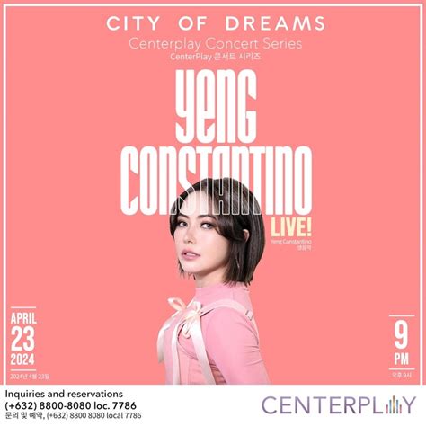 center stage city of dreams|Yeng Constantino live at Centerplay, City of Dreams.